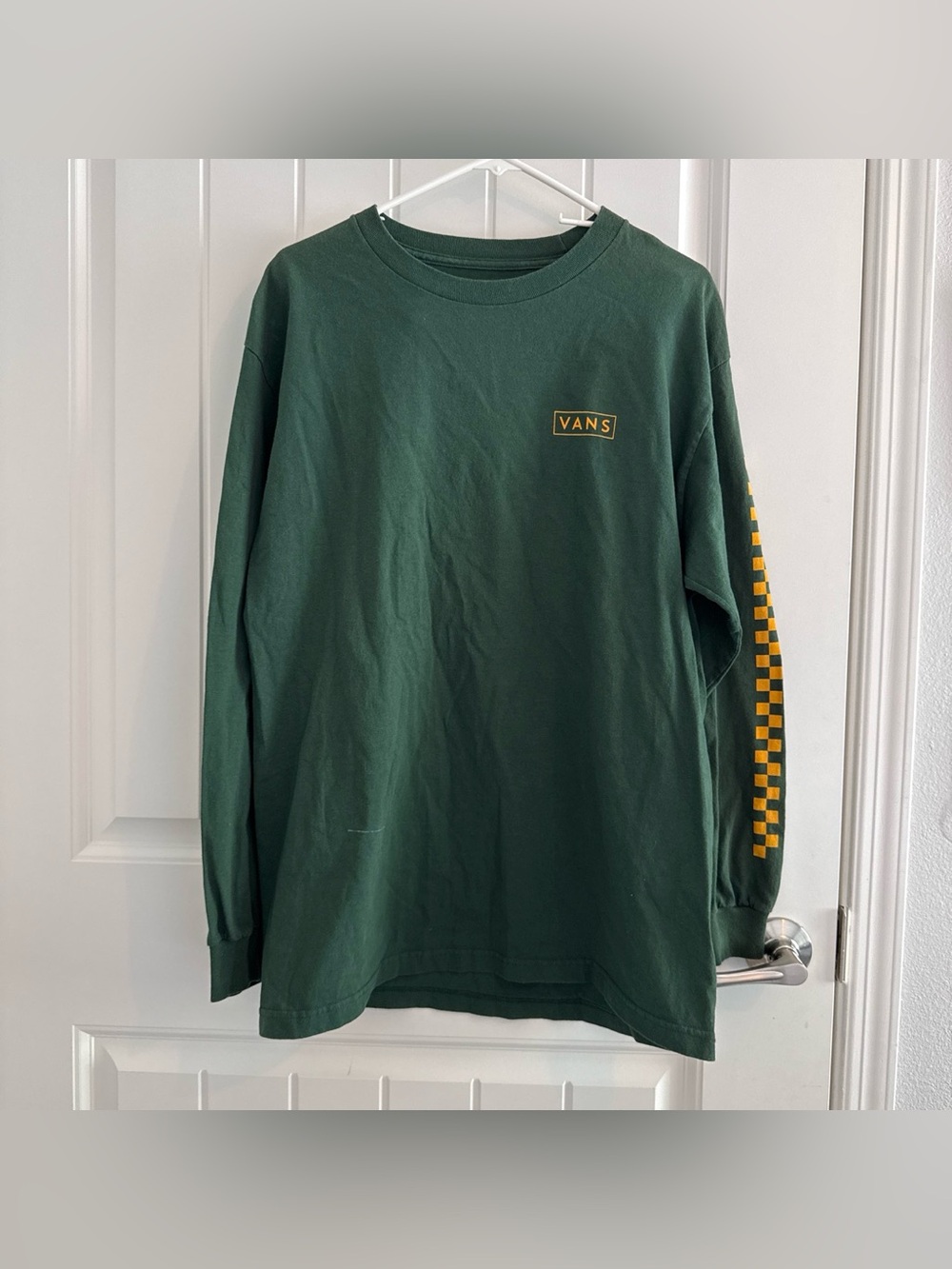 Vans Classic Fit Men’s Green and Yellow Long-Sleeve T-Shirt